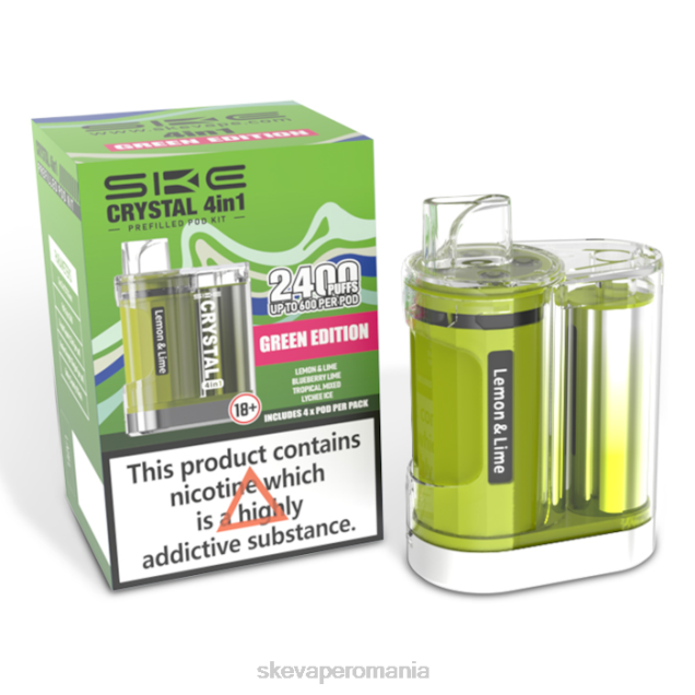 SKE vape pen - SKE crystal 2400 4 în 1 kit de pod mixt ediție verde 2LN0R97